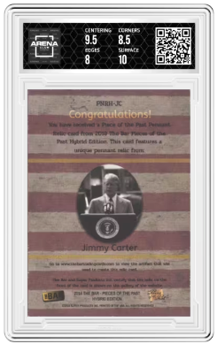 2018 Pieces of the Past Hybrid Jimmy Carter #PNRH-JC Arena Club 8.5