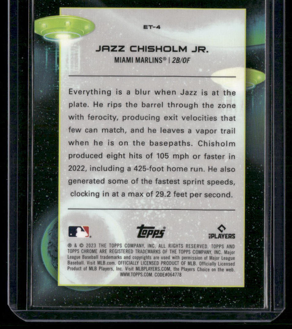 2023 Topps Cosmic Chrome Jazz Chisholm Jr. #ET-4 Extraterrestrial Talent