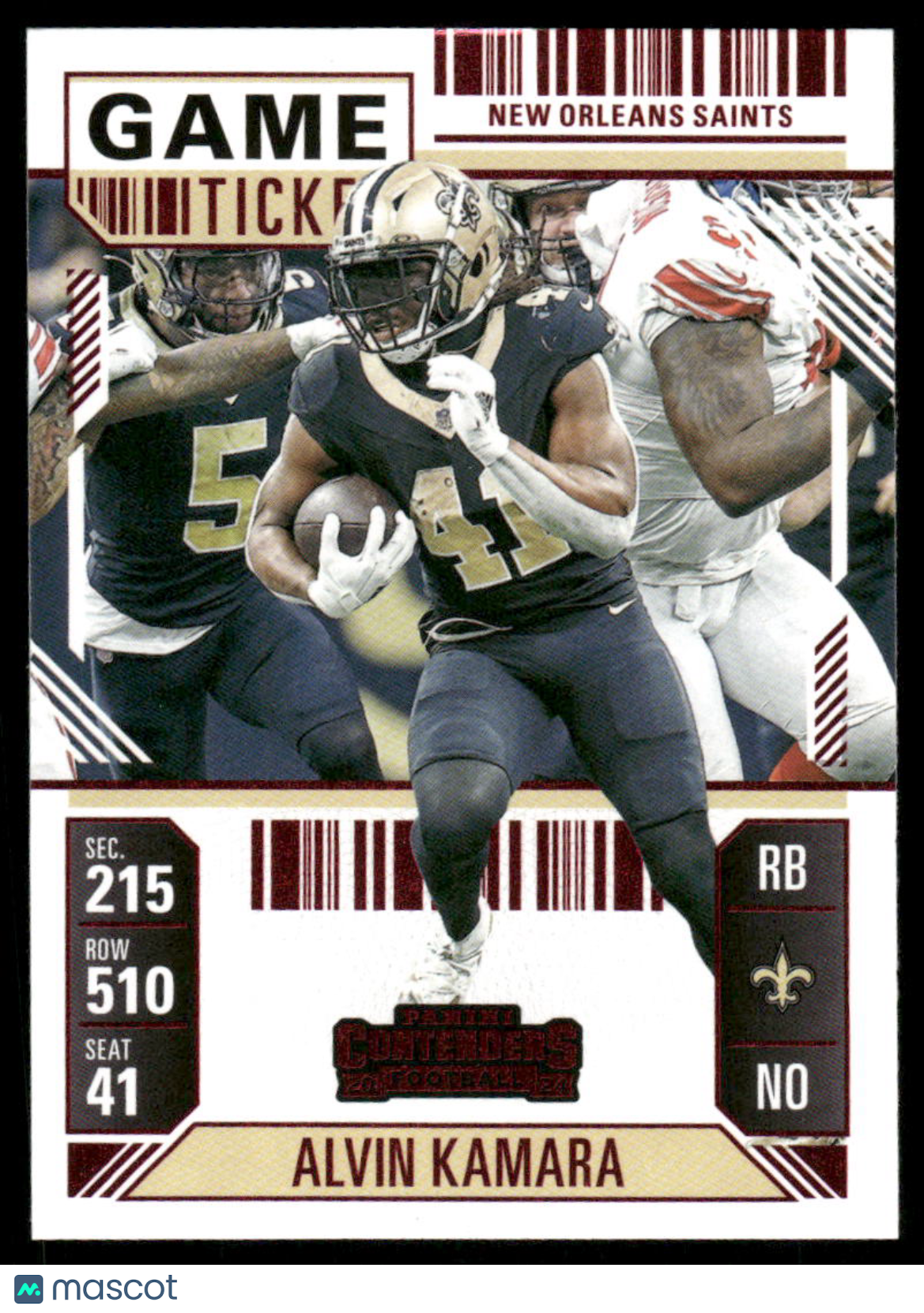 2024 Panini Contenders Football Alvin Kamara #71 Red Football