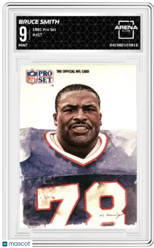 1991 Pro Set Bruce Smith #417 Football Arena Club 9