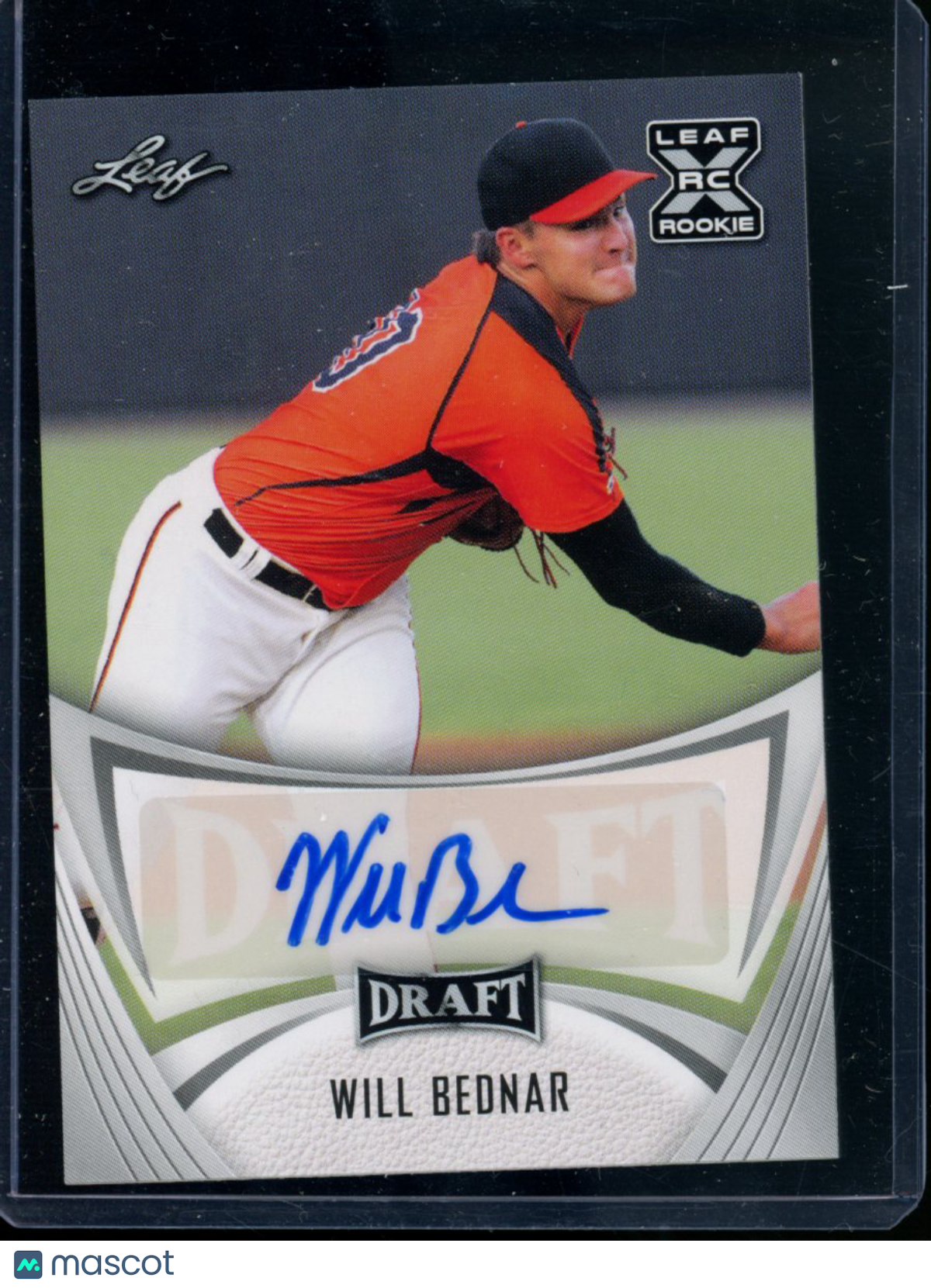 2021 Leaf Draft Will Bednar #BA-WBI Autograph RC Baseball