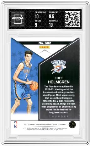 2022-23 Panini Chronicles Chet Holmgren #602 Rookies & Stars Arena Club 9.5