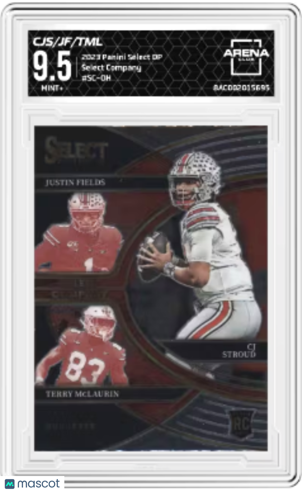 2023 Panini Select DP CJ Stroud Justin Fields Terry McLaurin #SC-OH  RC AC 9.5