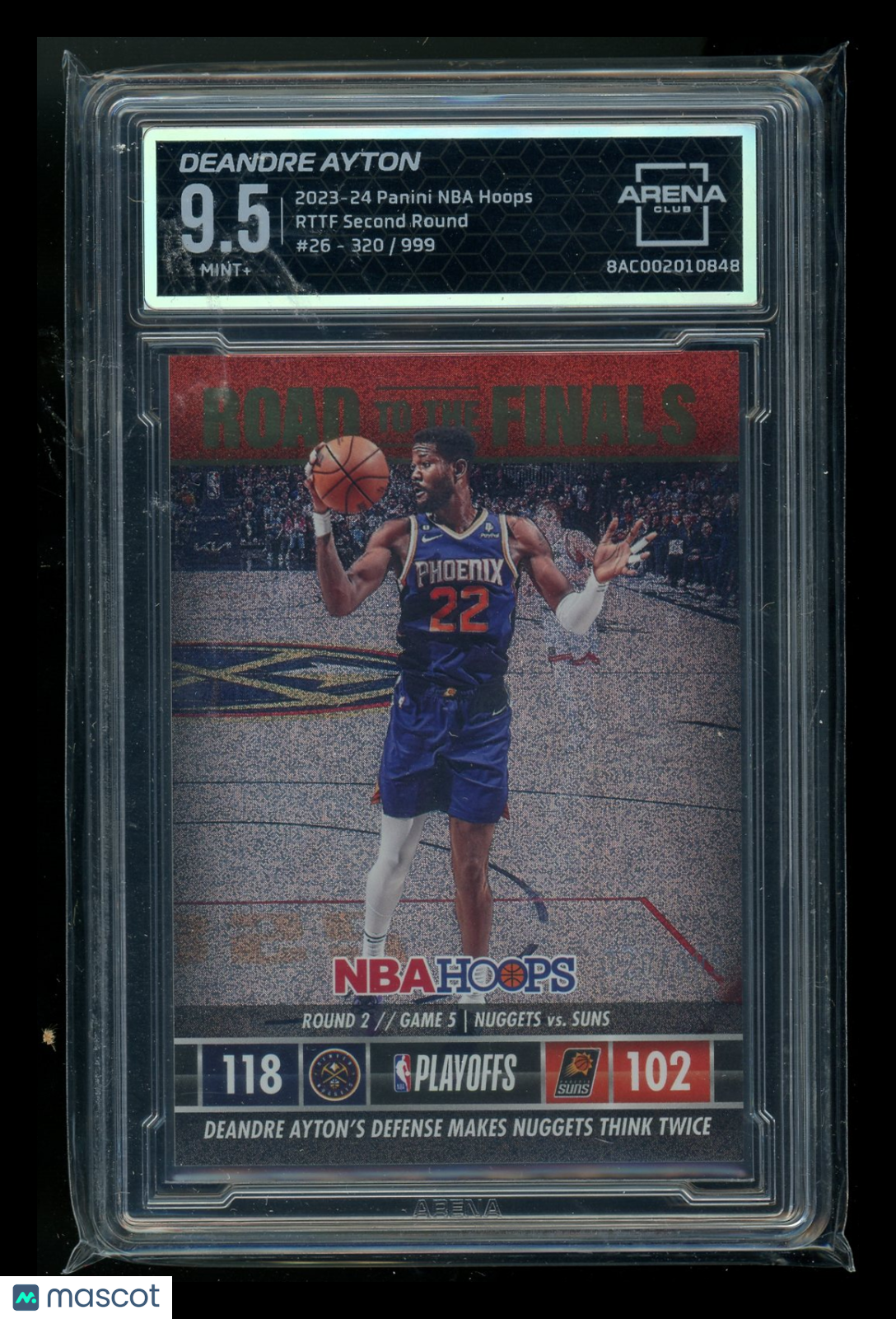 2023-24 Panini NBA Hoops Road to the Finals Deandre Ayton #26 301/999 AC 9.5