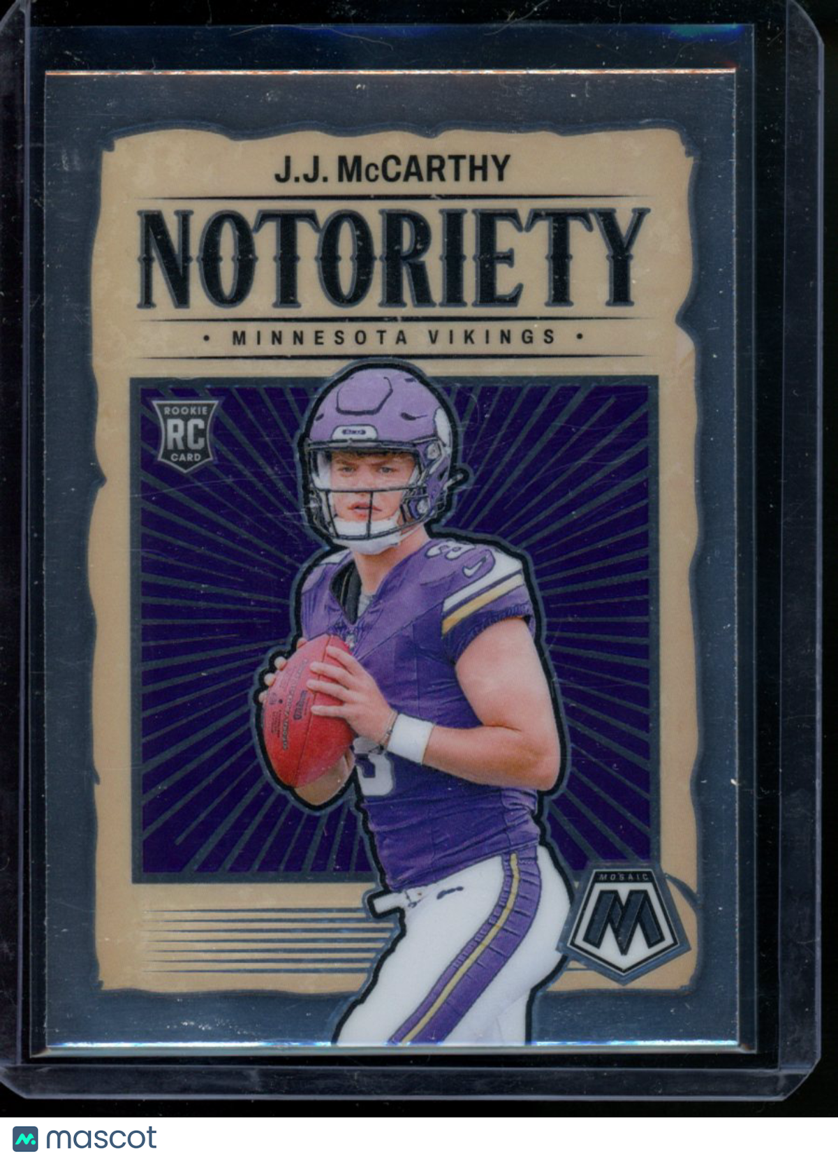 2024 Panini Mosaic J.J. McCarthy #21 Notoriety RC Football