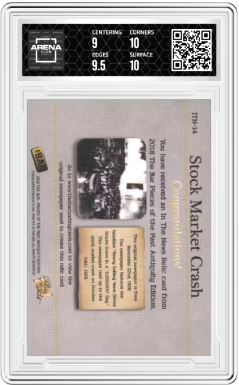 2018 Pieces of the Past Stock Market Crash #INT-14 Arena Club 9.5