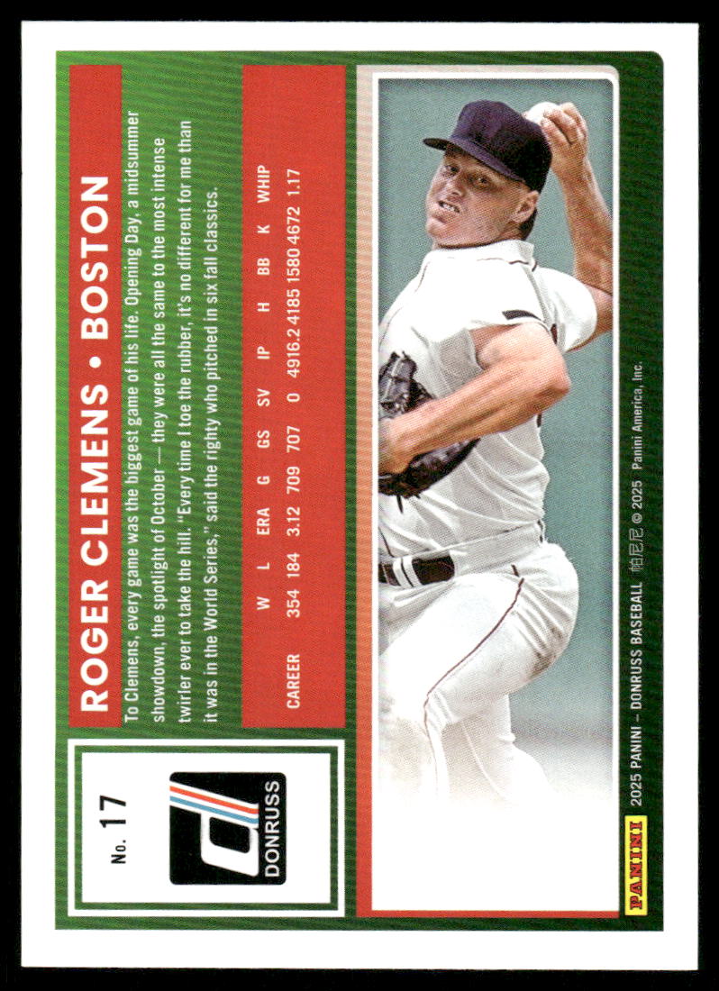 2025 Donruss Roger Clemens #17 Baseball