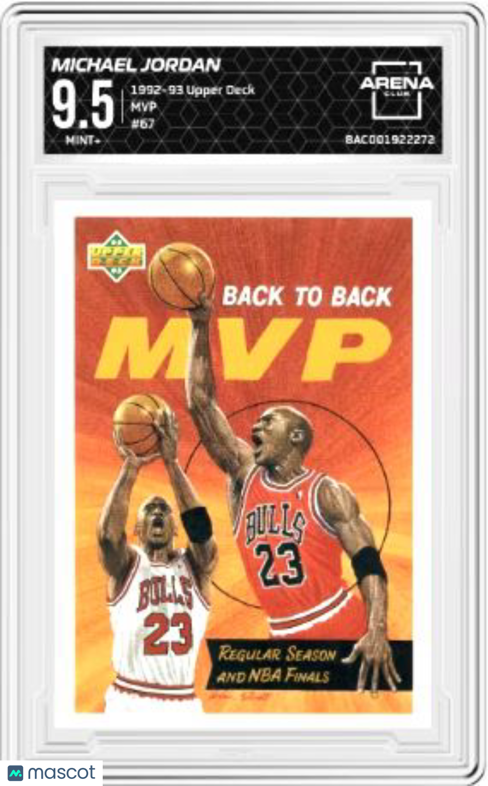 1992-93 Upper Deck Michael Jordan #67 MVP Basketball AC 9.5