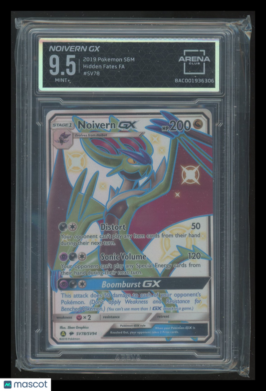 Pokemon TCG Noivern GX #SV78/SV94 / Arena Club 9.5 2019 Pokemon Hidden Fates