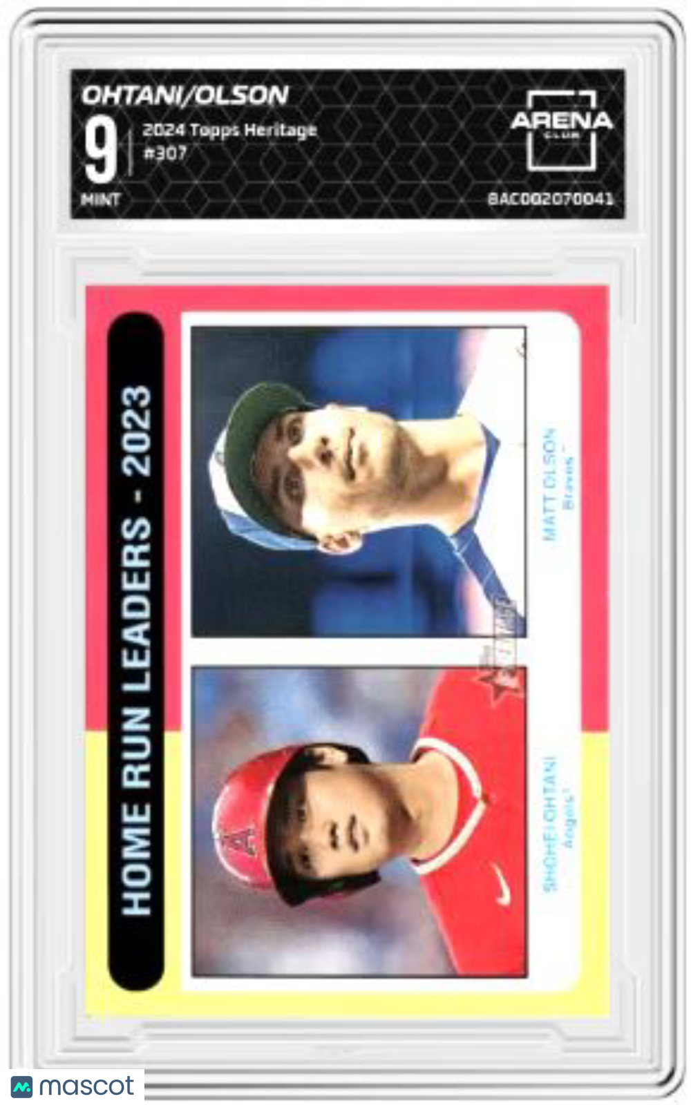 2024 Topps Heritage Home Run Leaders - 2023 (Shohei Ohtani / Matt Olson)  #307