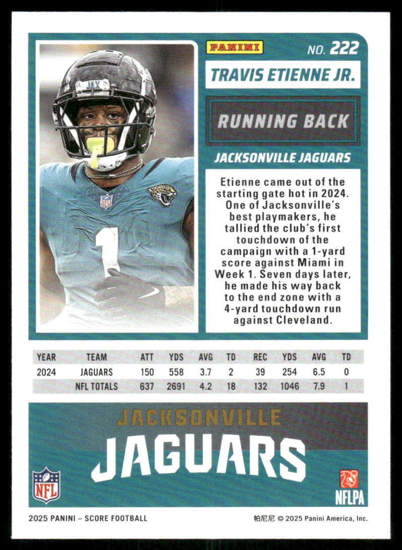 2025 Score A Treat Travis Etienne Jr. #222 Football