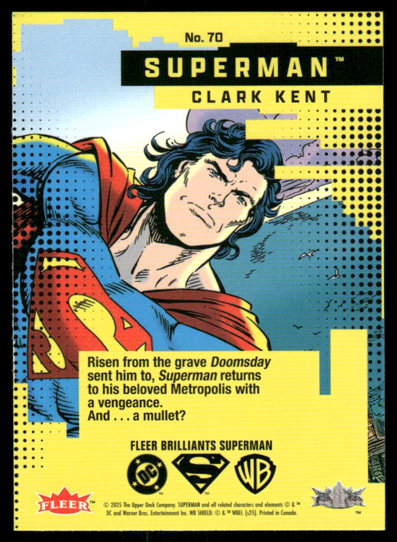 2025 Fleer Brilliants Superman Clark Kent Superman #70