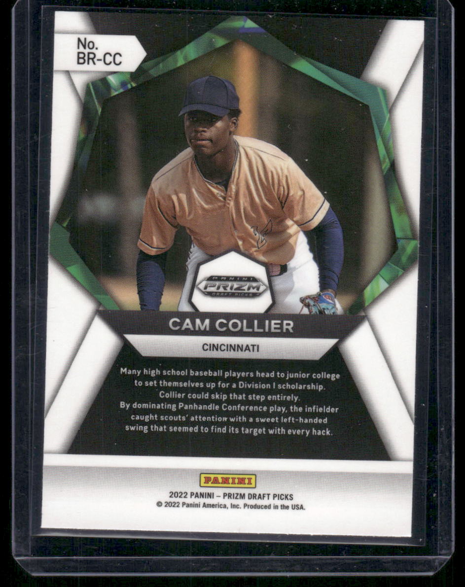 2022 Panini Prizm Draft Picks Brilliance Cam Collier #BR-CC Baseball