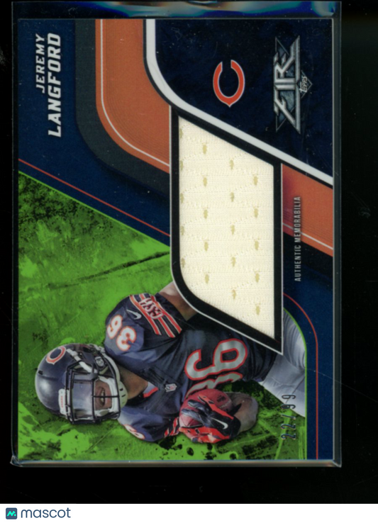 2015 Topps Fire Jeremy Langford #FJR-JL 22/99 Jumbo Relic Football