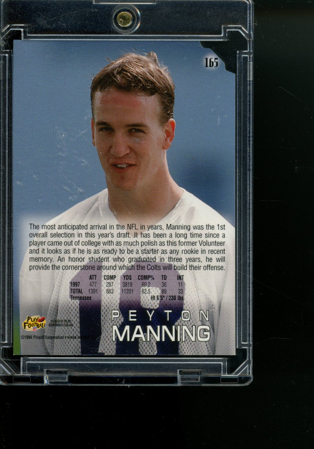 1998 Playoff Absolute Peyton Manning #165 Football