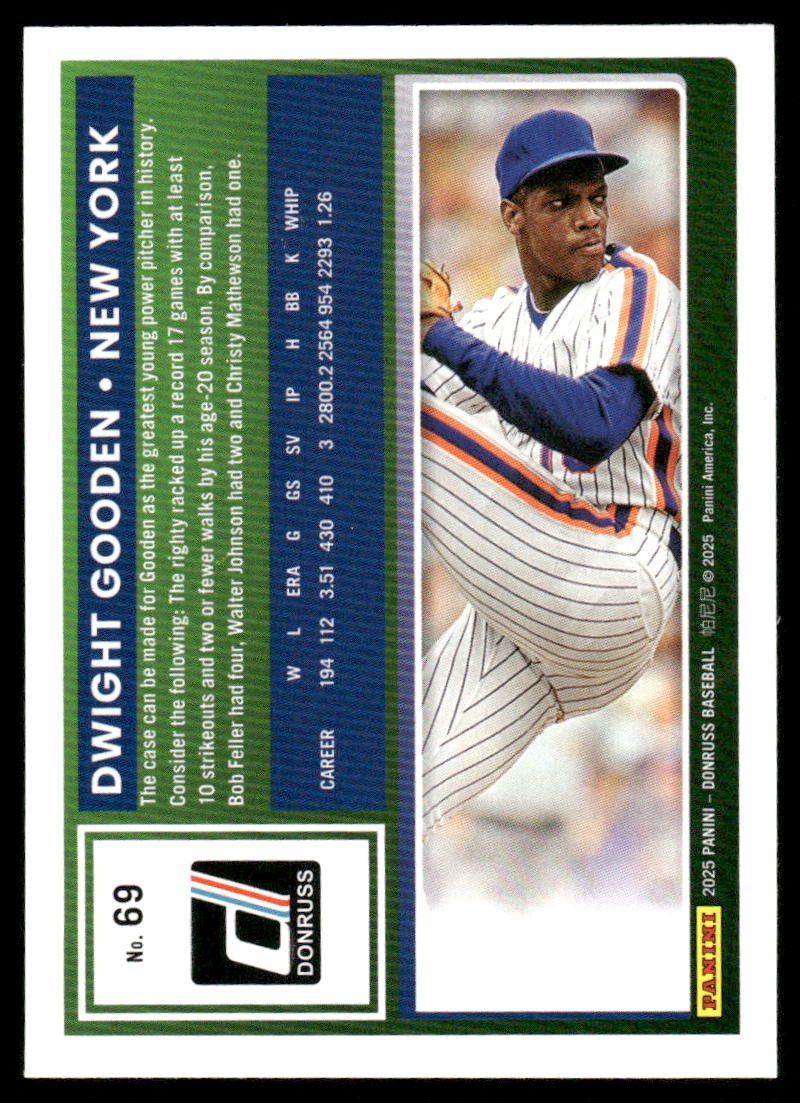 2025 Donruss Dwight Gooden #69 Baseball