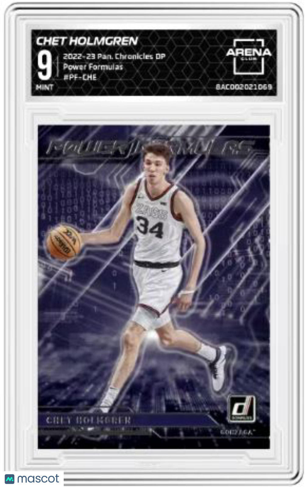 2022-23 Panini Chronicles Draft Picks Chet Holmgren #PF-CHE Power Formulas AC 9