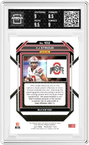 2023 Panini Prizm Draft Picks CJ Stroud #102 RC Football AC 9