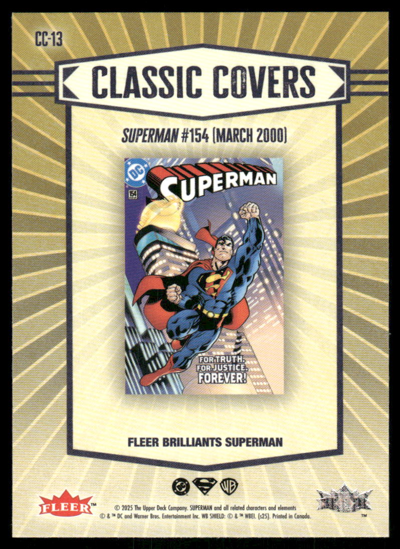 2025 Fleer Brilliants Classic Covers Superman #CC-13