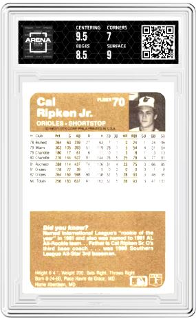 1983 Fleer Cal Ripken Jr. #70 Baseball AC 7.5