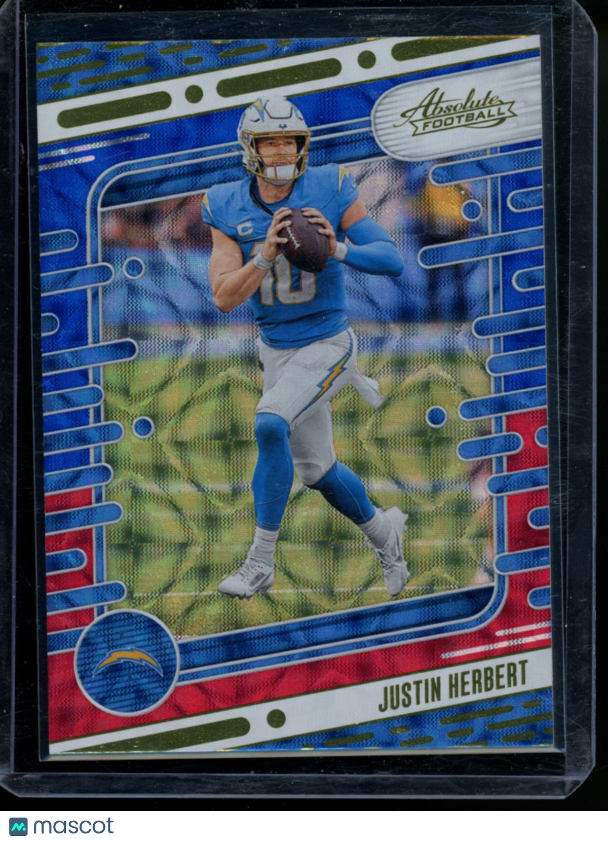 2024 Panini Absolute Football Justin Herbert #57 Red White & Blue Kaleidoscope