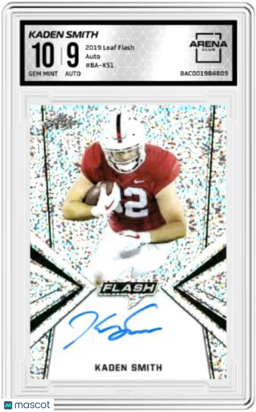 2019 Leaf Flash Kaden Smith #BA-KS1 Auto Football AC 10/9