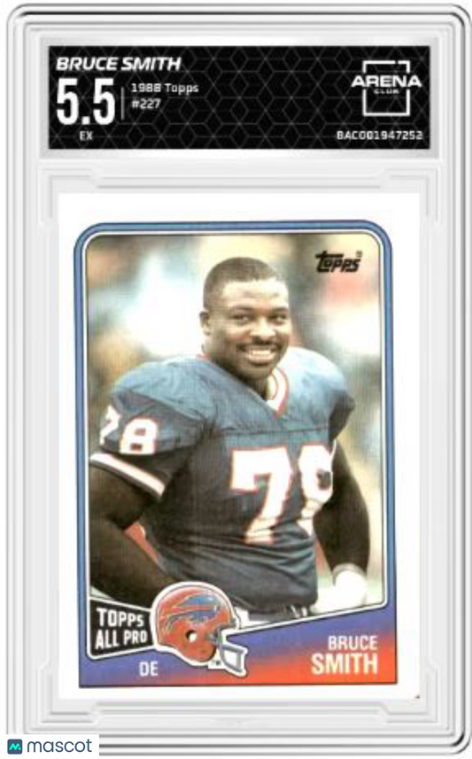 1988 Topps Bruce Smith #227 Football Arena Club 5.5