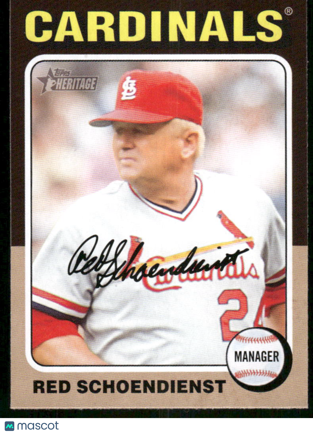 2024 Topps Heritage Red Schoendienst #149 Baseball