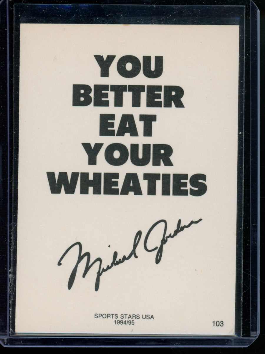 1994 Sports Stars USA Wheaties Michael Jordan #103 Basketball