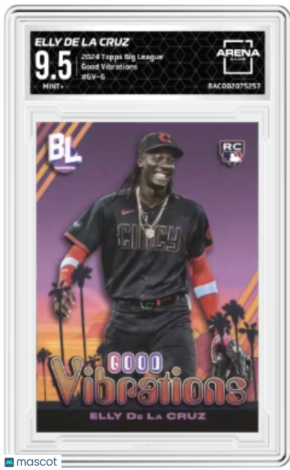 2024 Topps Big League Good Vibrations Elly De La Cruz #GV-6 RC  Arena Club 9.5