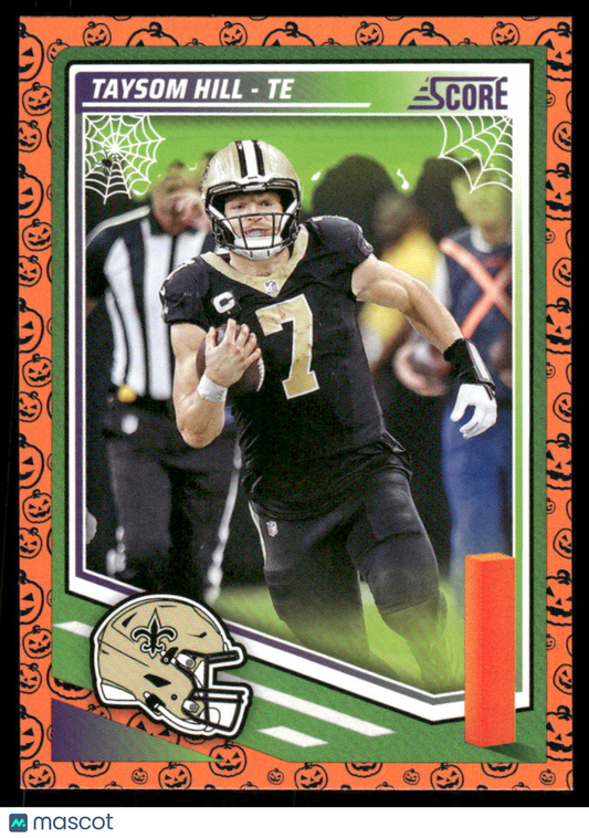 2025 Score A Treat Taysom Hill #141 Halloween Orange Border Football