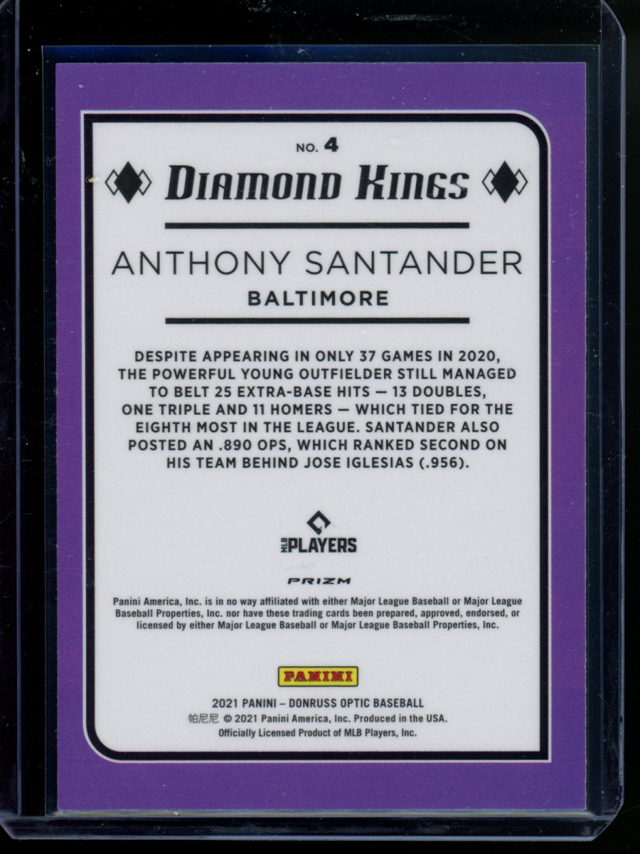 2021 Panini Donruss Optic Anthony Santander #4 Baseball