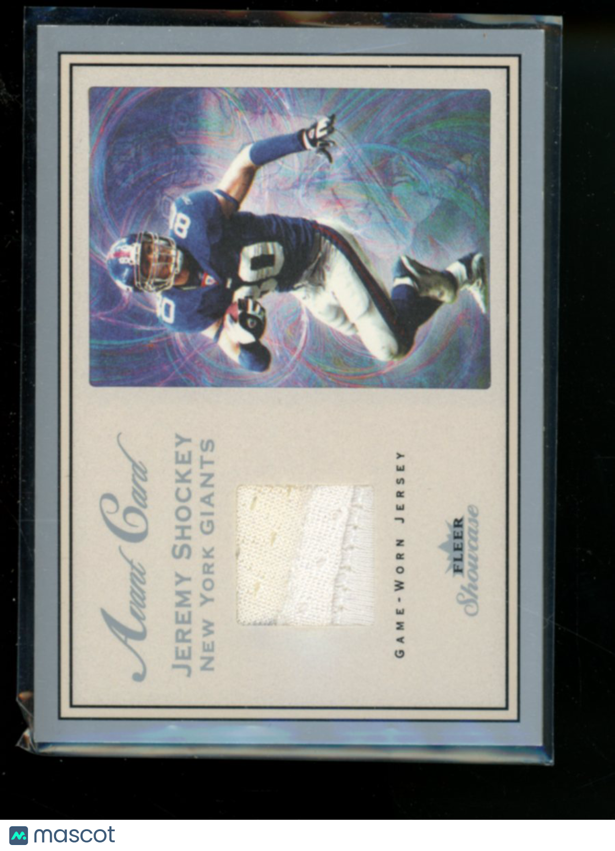 2003 Fleer Showcase Jeremy Shockey #AV-JS Game-Worn Jersey Football