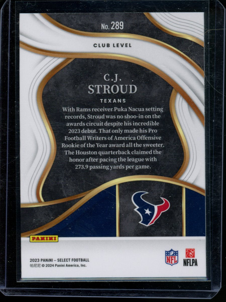 2024 Panini Select C.J. Stroud #289 RC Football