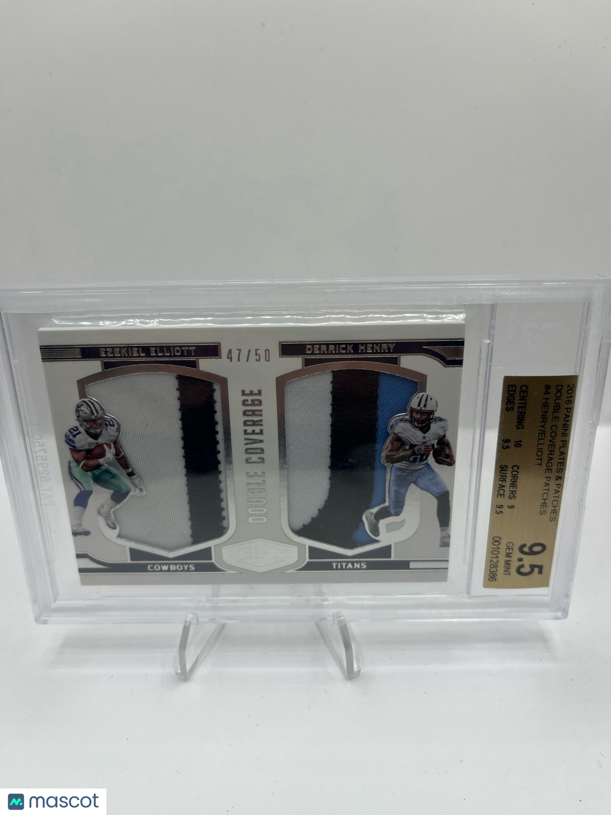 2016 Panini Plates and Patches Double Coverage  Elliott/Henry #4 47/50 FBGS 9.5