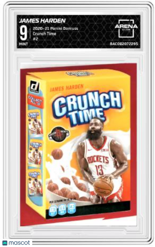 2020-21 Panini Donruss James Harden #2 Crunch Time Basketball Arena Club 9