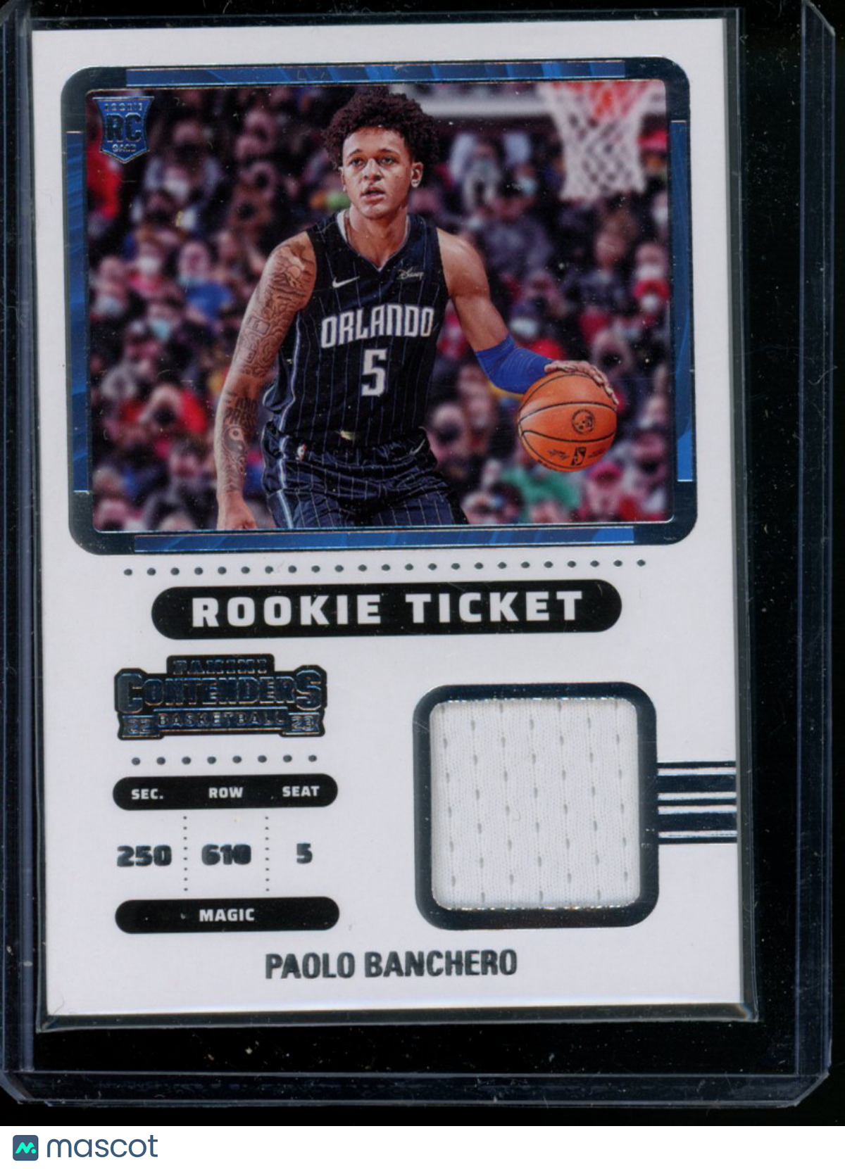 2022-23 Panini Contenders Rookie Ticket Paolo Banchero #RTS-PBO Jersey Patch RC