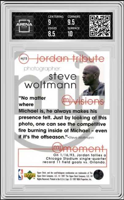 1997 Upper Deck Michael Jordan Tribute Michael Jordan #MJ15 AC 9