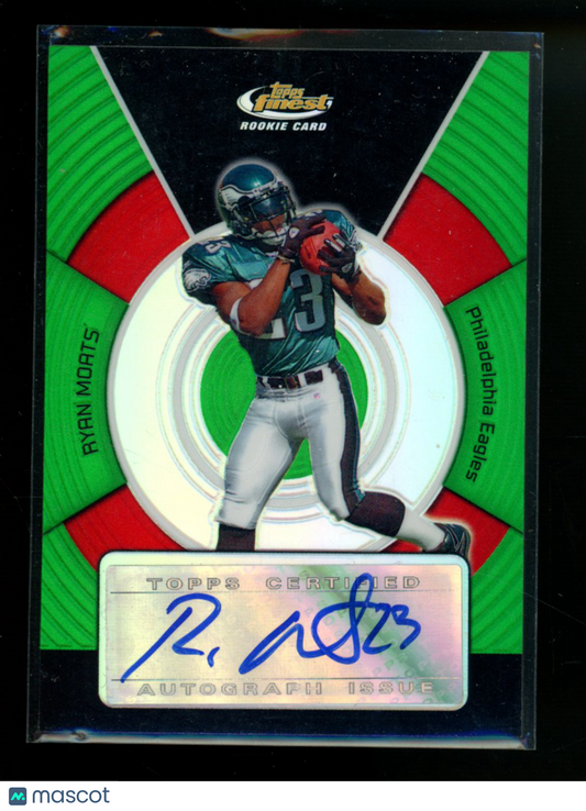 2005 Topps Finest Rookie Card Ryan Moats #145 041/199 Autograph Football