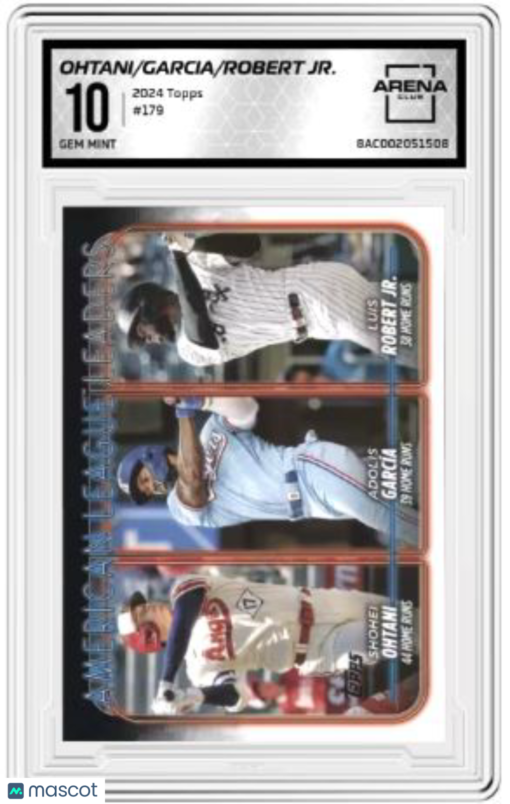 2024 Topps American League Leaders Home Runs (Ohtani /García /Robert Jr.) #179