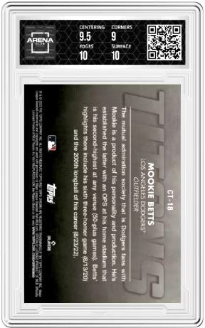 2023 Topps Chrome Update Mookie Betts #CT-18 Titans Baseball Arena Club 9.5