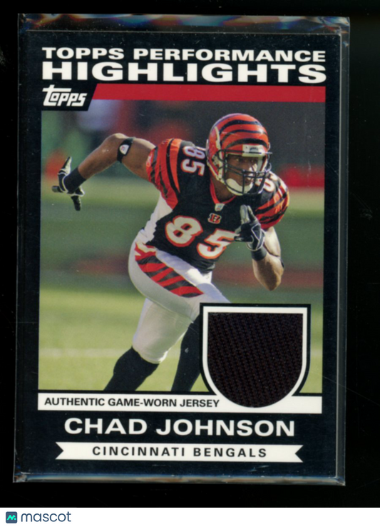 2007 Topps Performance Highlights Chad Johnson #THR-CJ Game-Worn Jersey Football