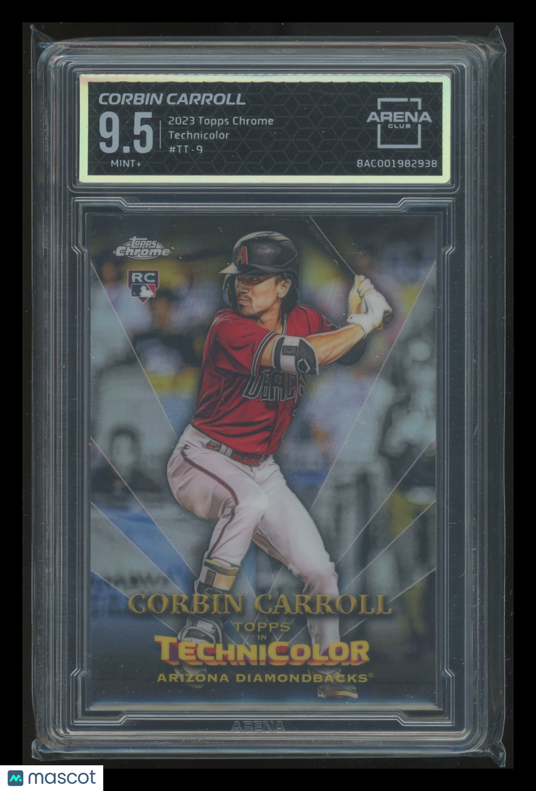 2023 Topps Chrome Technicolor Corbin Carroll #TT-9 RC Baseball Arena Club 9.5