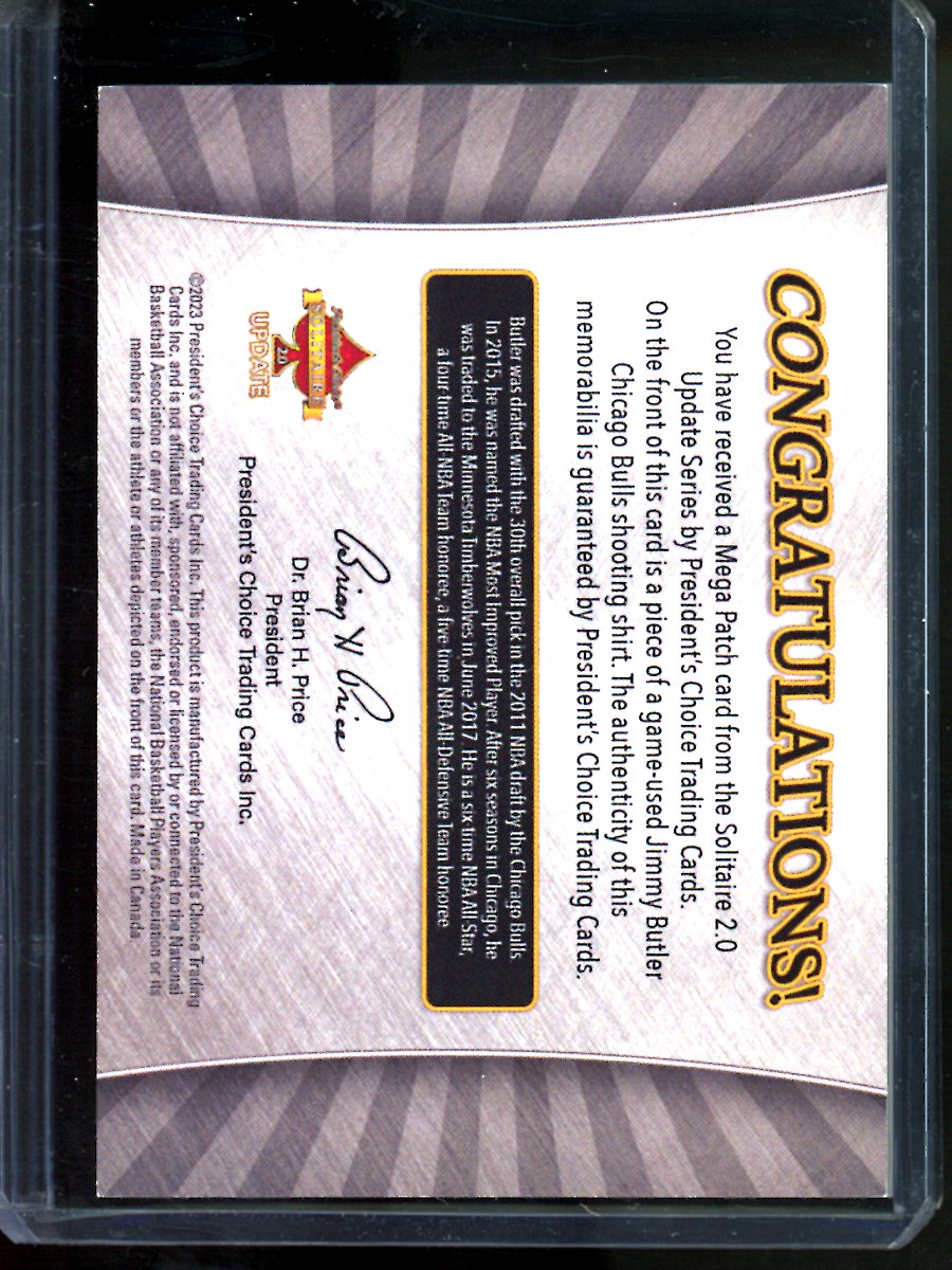 2023 President's Choice Mega Patch Jimmy Butler 1/1 Basketball