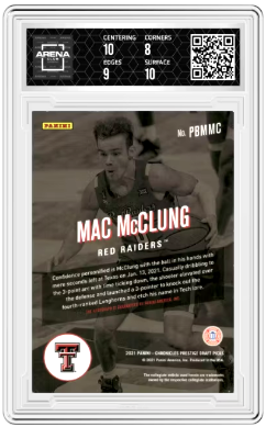 2021-22 Panini Chronicles DP Mac Mcclung Prestige Bonus Shots Sig Auto AC 8.5