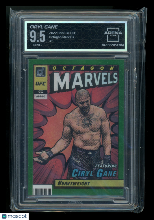 2022 Donruss UFC Octagon Marvels Ciryl Gane #5 Green  Arena Club 9.5