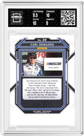 2023 Panini Prizm Carl Edwards #29 Silver Prizm Auto Racing AC 9.5