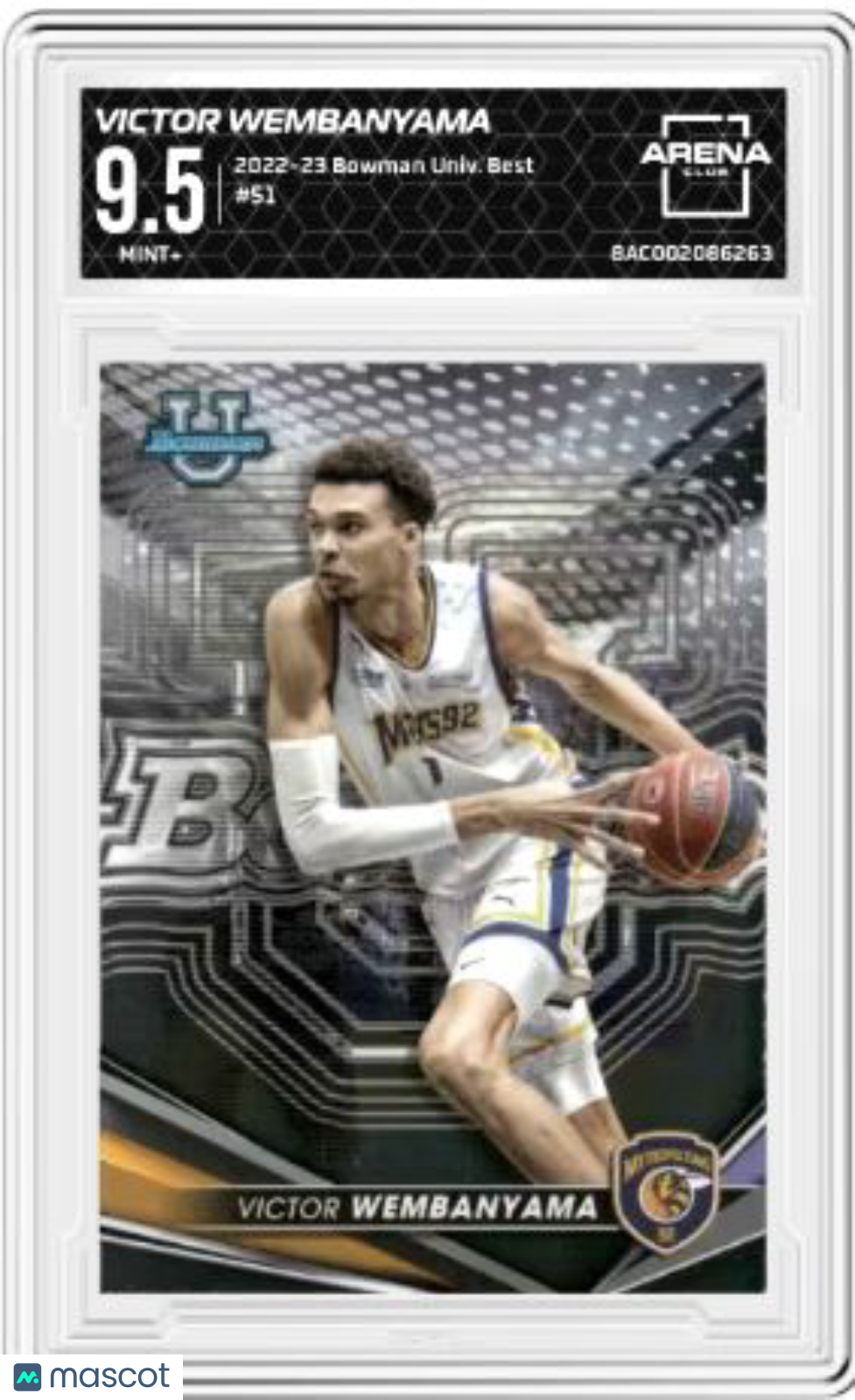 2022-23 Bowman University Best Victor Wembanyama #51 Basketball AC 9.5