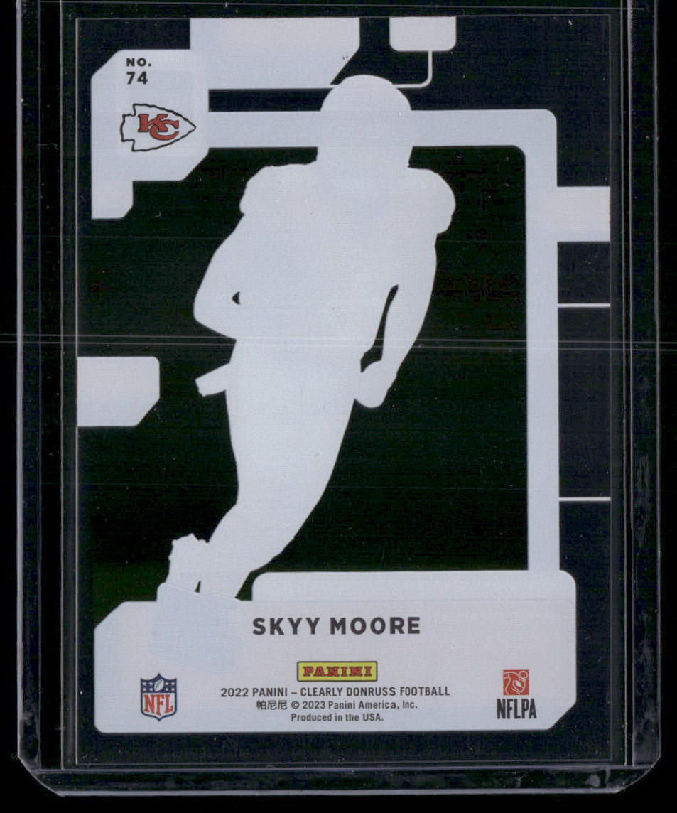 2022 Panini Clearly Donruss Skyy Moore #74 Rated Rookie Football