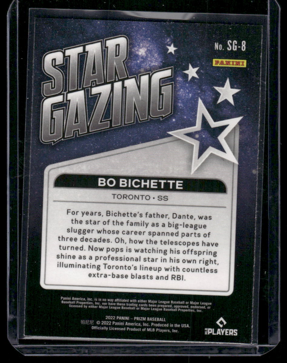 2022 Panini Prizm Bo Bichette #SG-8 Star Gazing Baseball